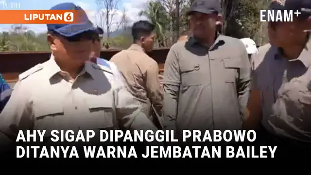 AHY Sigap Dipanggil Prabowo, Ditanya Warna Buat Jembatan Bailey di Bencana Sumatera
