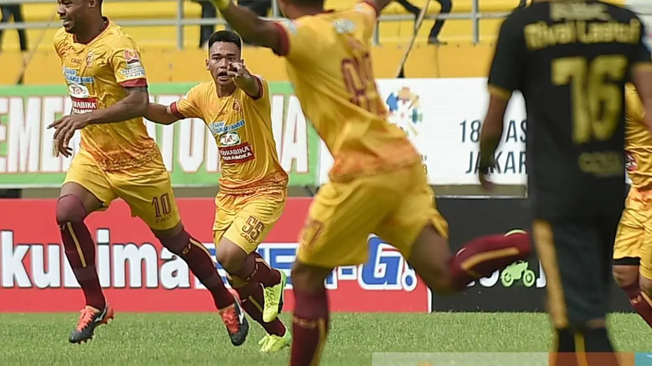 Sriwijaya FC berhasil mengamankan tiga poin di kandangnya, Stadion Jakabaring, Palembang, saat menjamu Borneo FC, Sabtu (22/4/2017) sore. 