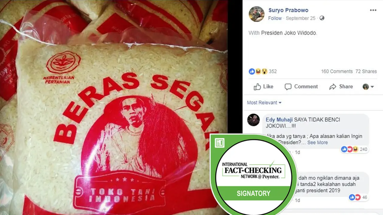 Cek Fakta - Beras Berlogo Jokowi