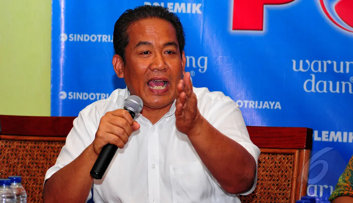 Kepala BNN Komjen Anang Iskandar saat menjadi pembicara dalam diskusi bertema "Darurat Narkoba", di Cikini, Jakarta, Sabtu (16/5/2015). BNN mengklaim Indonesia sudah mengalami darurat narkoba. (Liputan6.com/Yoppy Renato)