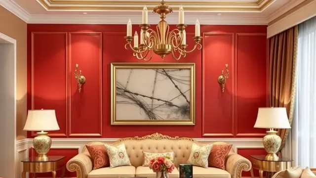 Gold and red