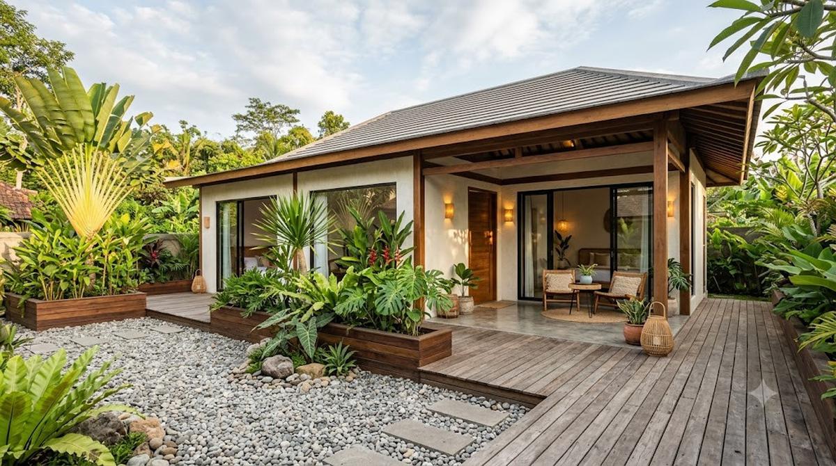 Ide Gravel Garden di Teras Rumah