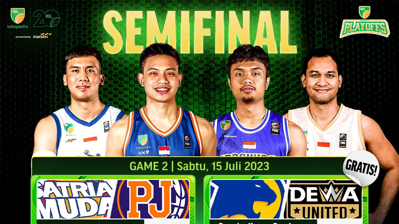 Link Live Streaming IBL Tokopedia 2023 Semifinal Game 2 di Vidio, Sabtu 15 Juli 2023