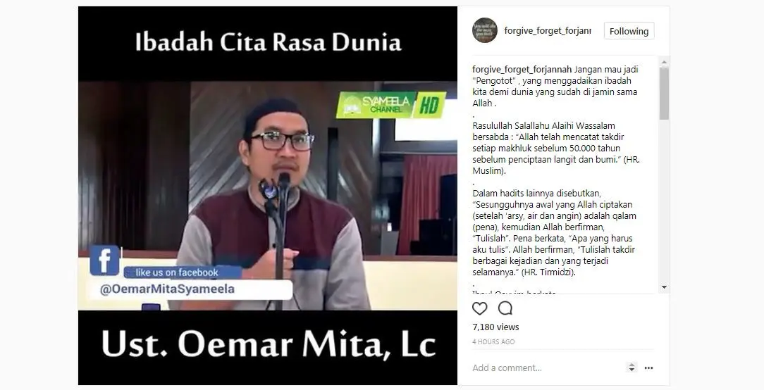 Unggahan terbaru Indadari di Instagram untuk menyindir caisar?