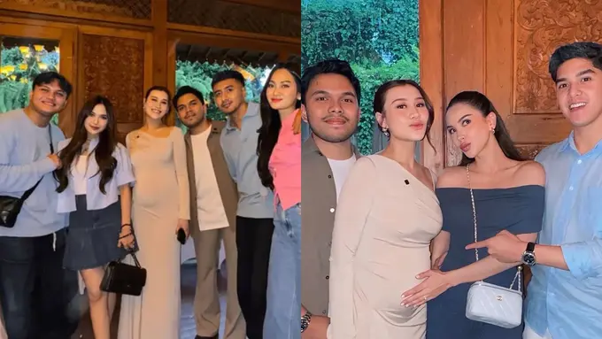 Gaya Couple Serba Biru Alyssa Daguise-Al Ghazali hingga Mahalini Raharja-Rizky Febian di Gender Reveal Anak Aaliyah Massaid
