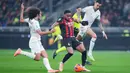 AC Milan susah payah menaklukkan Lazio dengan skor tipis 1-0. (AP Photo/Antonio Calanni)