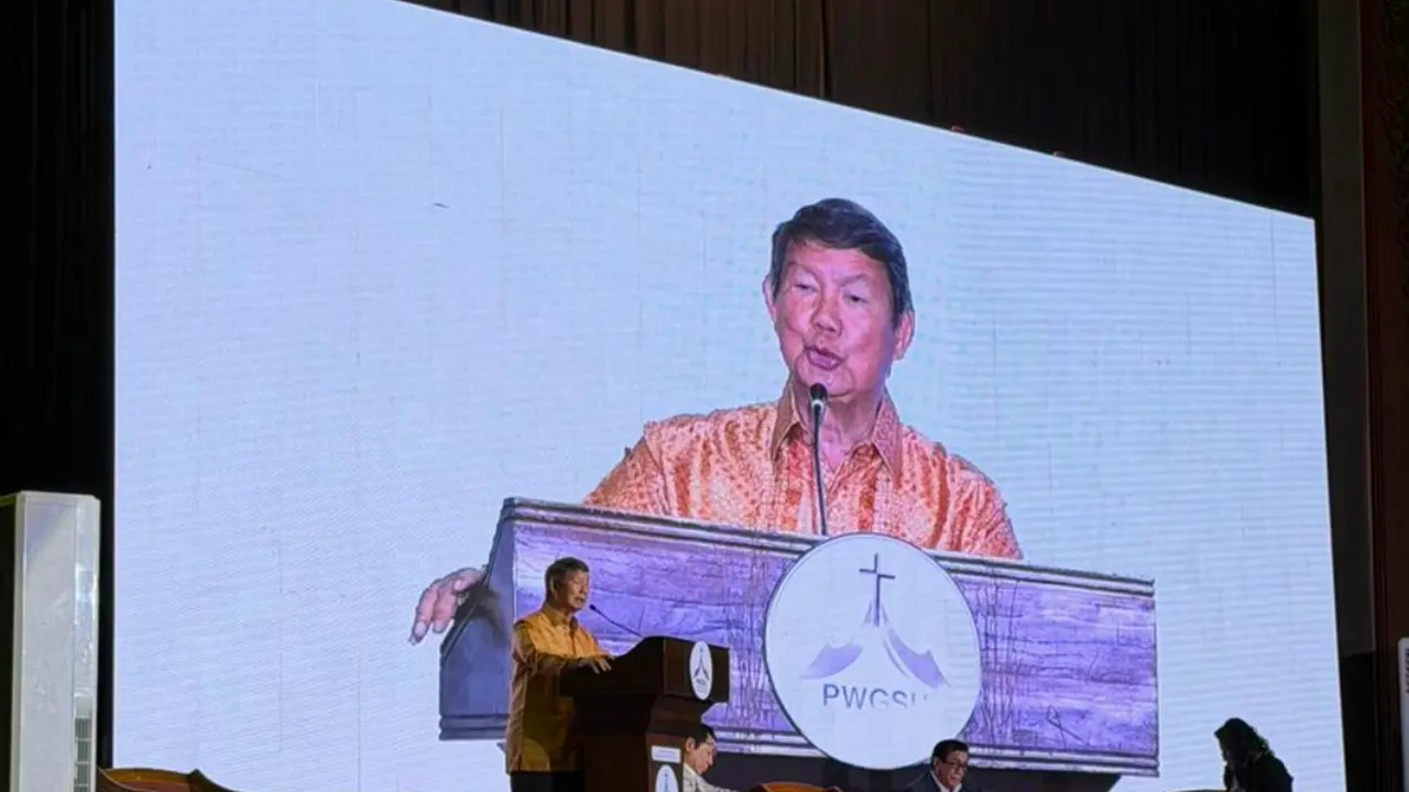 Utusan Khusus Presiden Bidang Iklim dan Energi, Hashim Djojohadikusumo hadir Ibadah Paskah di Aula Manggala Wanabakti, Kementerian Kehutanan RI, Jakarta, Sabtu (18/4/2026). (Istimewa)