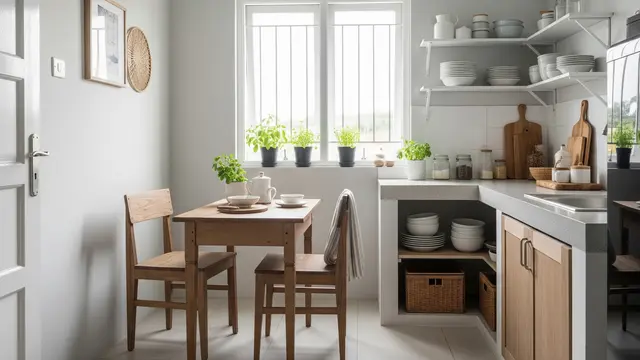 Inspirasi Dapur Kecil yang Tidak Mudah Berjamur di Musim Hujan/Foto: Generated AI