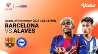 Live Streaming LaLiga 2025/26: Barcelona vs Alavés Tayang di Vidio