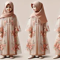Gamis anak kekinian (Foto: Rizka Nur Laily via ChatGPT)