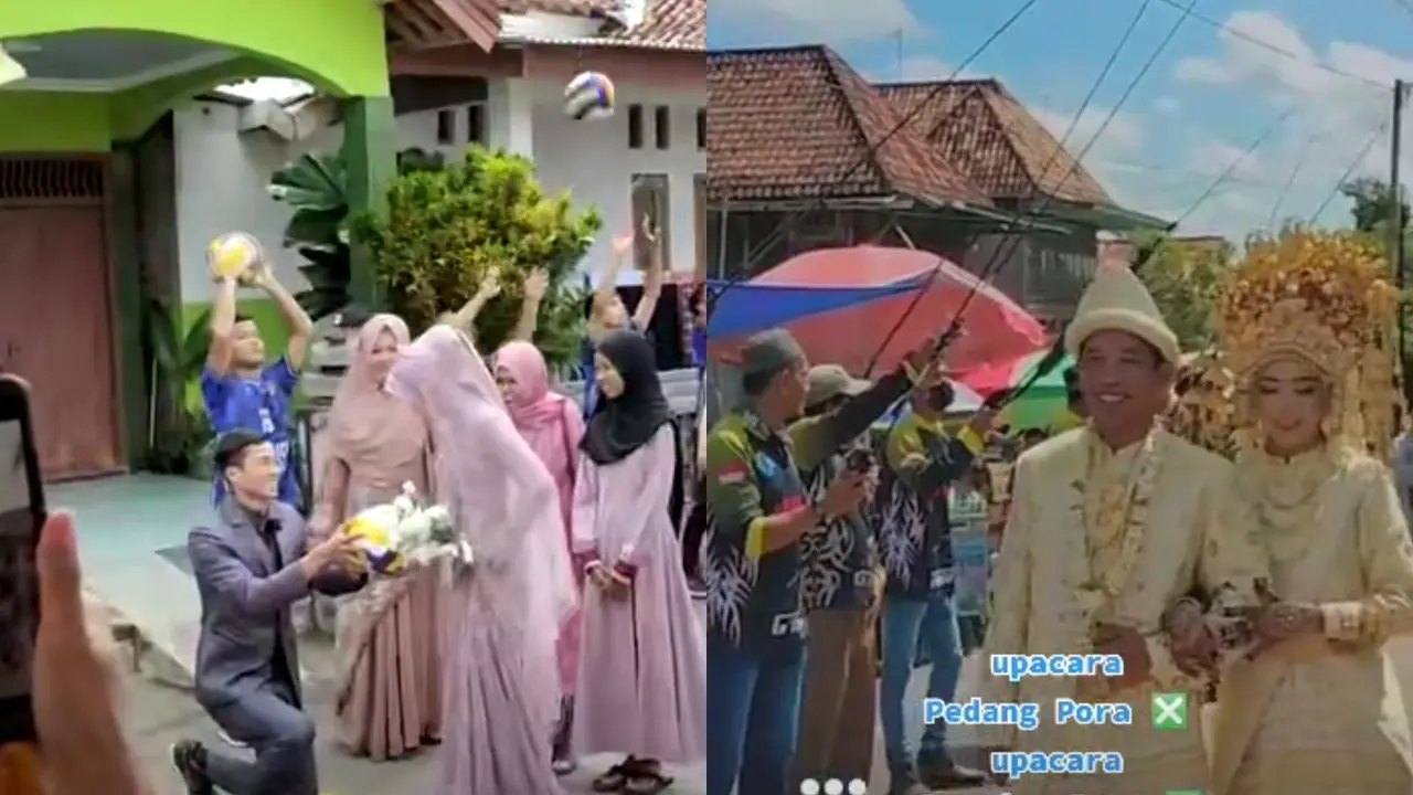 Iringan pengantin unik
