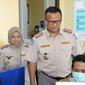 Menteri Perikanan dan Kelautan (KKP) Edhy Prabowo melakukan inspeksi mendadak (sidak) ke kantor Balai Karantina Ikan, Pengendalian Mutu dan Keamanan Hasil Perikanan (Balai KIPM) Jakarta II, Jakarta Utara.