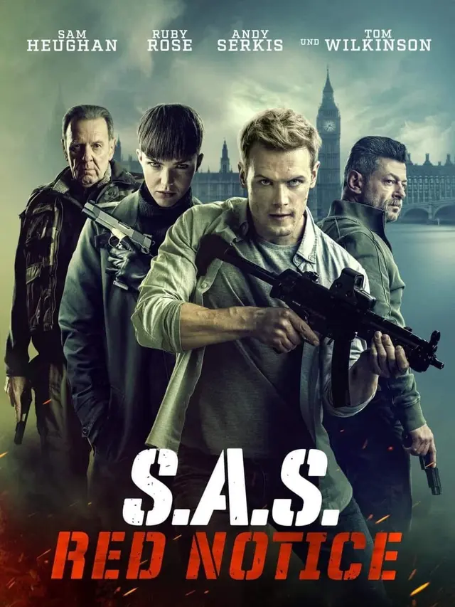 Poster film SAS: Red Notice. (Foto: Dok. Silver Reel/ Sky Cinema)