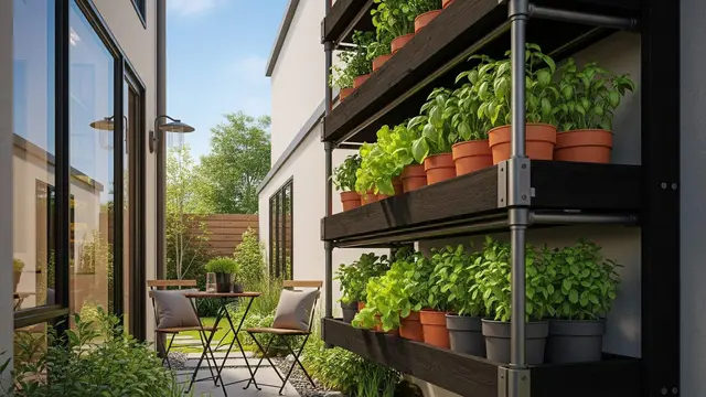 Desain Rumah dengan Kebun Sayur di Atas Kolam Ikan