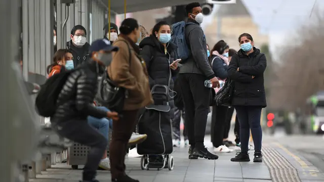 Hari Pertama Pemberlakuan Wajib Masker di Melbourne