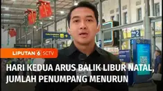 Hingga tadi malam, lebih dari 40.000 pemudik libur natal kembali ke Ibu Kota. Sudah ada rekan Ramaditya Domas dan juru kamera Waluyo Adi di Stasiun Pasar Senen. Apakah masih ramai pemudik arus balik libur natal di sana?