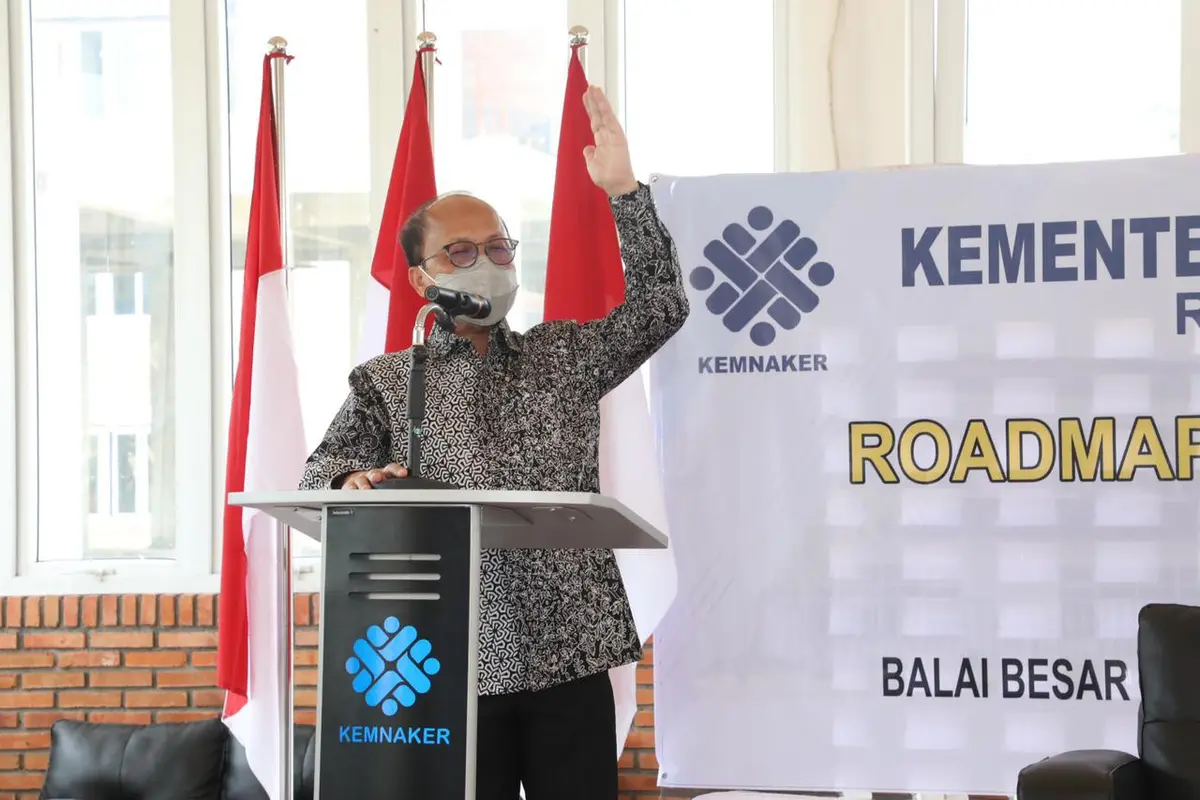Sekretaris Jenderal Kemnaker, Anwar Sanusi, dalam sosialisasi Roadmap Reformasi Birokrasi di BBPLK Medan, Sumatera Utara