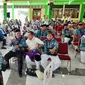 Calon jemaah haji Embarkasi Solo asal Pekalongan ketika tiba di Asrama Haji Donohudan, Boyolali, Senin (5/6).(Liputan6.com/Fajar Abrori)