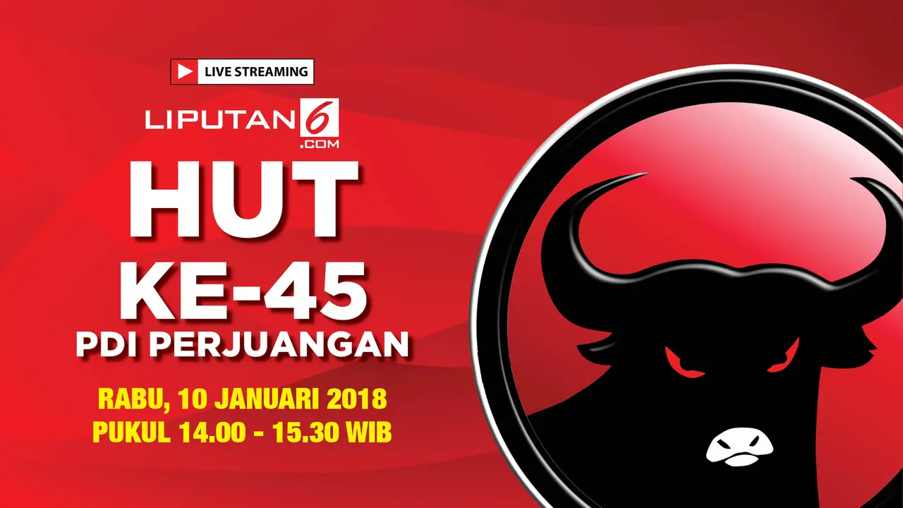 Live streaming HUT ke-45 PDIP