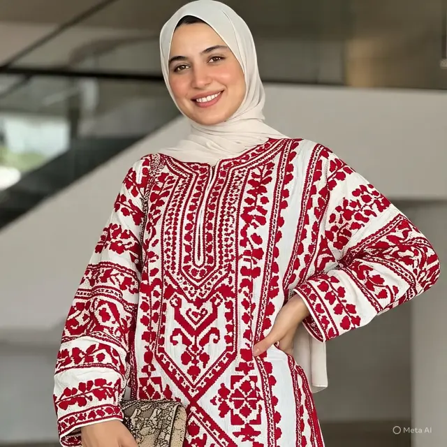 Tunik Bordir Merah Putih (Ilustrasi by AI)