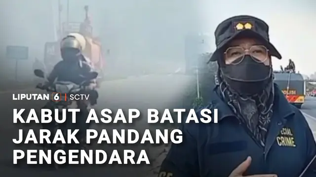 Karhutla Meluas, Jarak Pandang di Jalan Lintas Timur Sumatra Tertutup Kabut Asap
