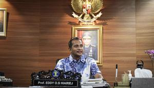 Wakil Menteri Hukum dan HAM, Edward Omar Sharif Hiariej. (Liputan6.com/Angga Yuniar)