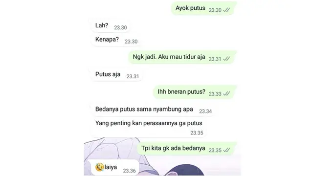 6 Chat Pacar Minta Putus Baik-Baik Ini Singkat Banget, Enggak Pakai Drama