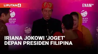 Ada kejadian menarik saat Presiden Jokowi dan Ibu Negara iriana Jokowi menyambut Presiden Filipina dan Ibu Negara di acara Gala Dinner KTT ASEAN Rabu (6/9) malam. Ibu Iriana tiba-tiba 'berjoget.' Gara-gara apa sih?