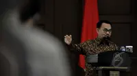 Menteri Energi dan Sumber Daya Mineral (ESDM) Sudirman Said memberikan pidato saat peluncuran Mandatori B-15, Jakarta, Senin (23/3/2015). (Liputan6.com/Johan Tallo)