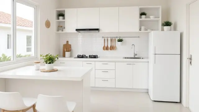 Ide Halaman Belakang Rumah Subsidi untuk Dapur Terbuka (AI Generated)