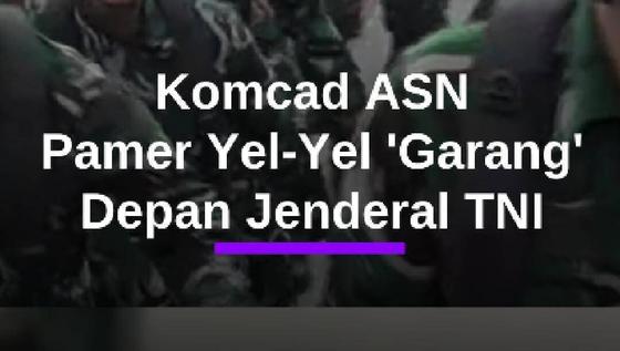 Pakai Seragam Loreng, Momen Komcad ASN 'Garang' Pamer Yel-Yel Depan Jenderal TNI