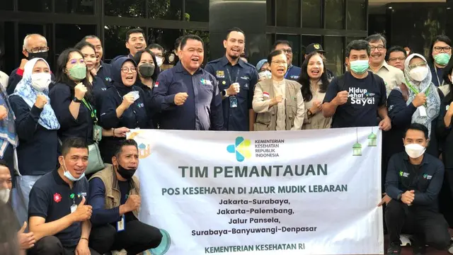 pelepasan tim pemantauan pos kesehatan di jalur mudik Lebaran Idul Fitri 2023