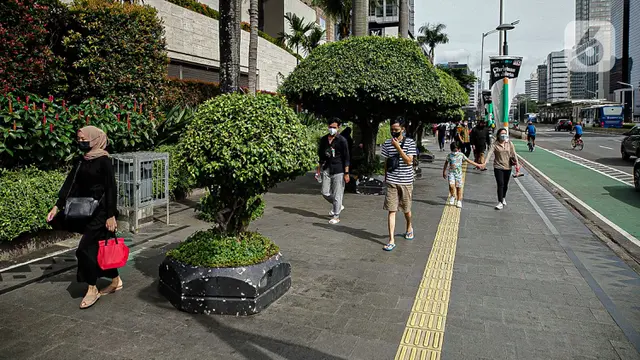 FOTO: CFD Ditiadakan, Kawasan Sudirman - Thamrin Tetap Ramai