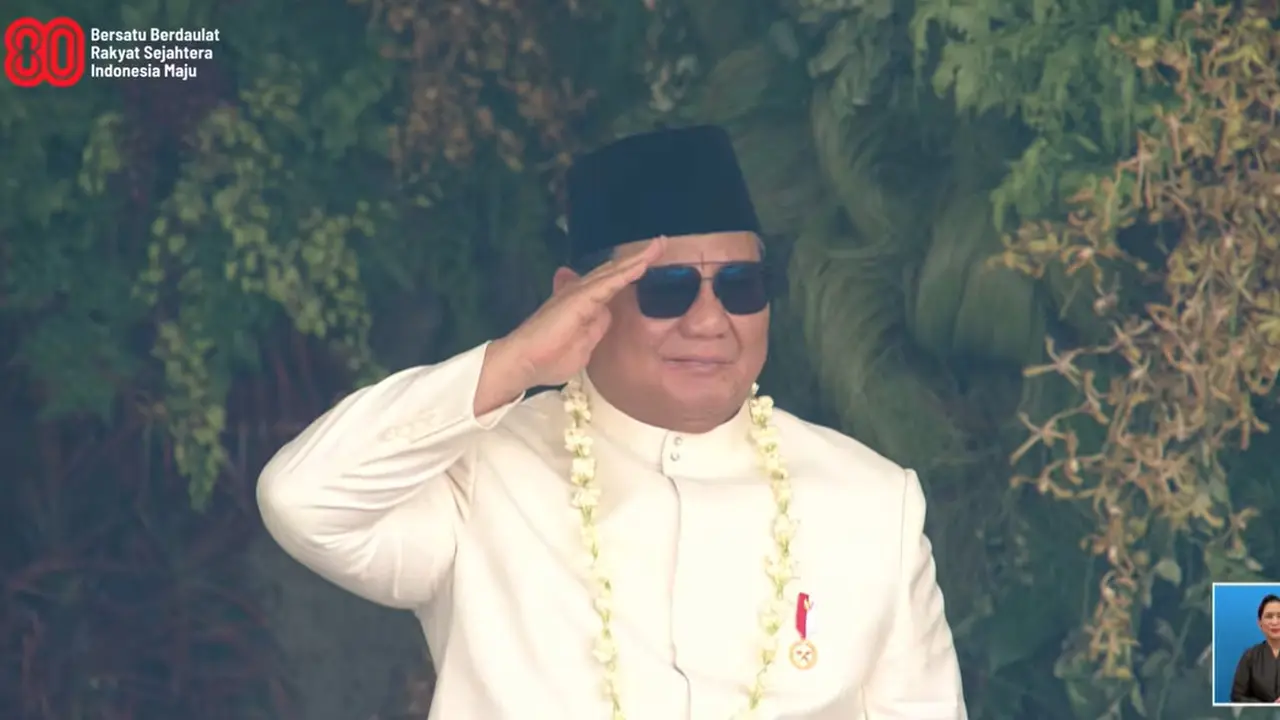 Prabowo Subianto Menikmati Pertunjukan Kesenian di Perayaan HUT ke-80 RI di Istana