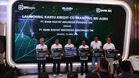 Launching kartu kredit Co-Branding BRI Agro di di BRI Innovation Center Jakarta.