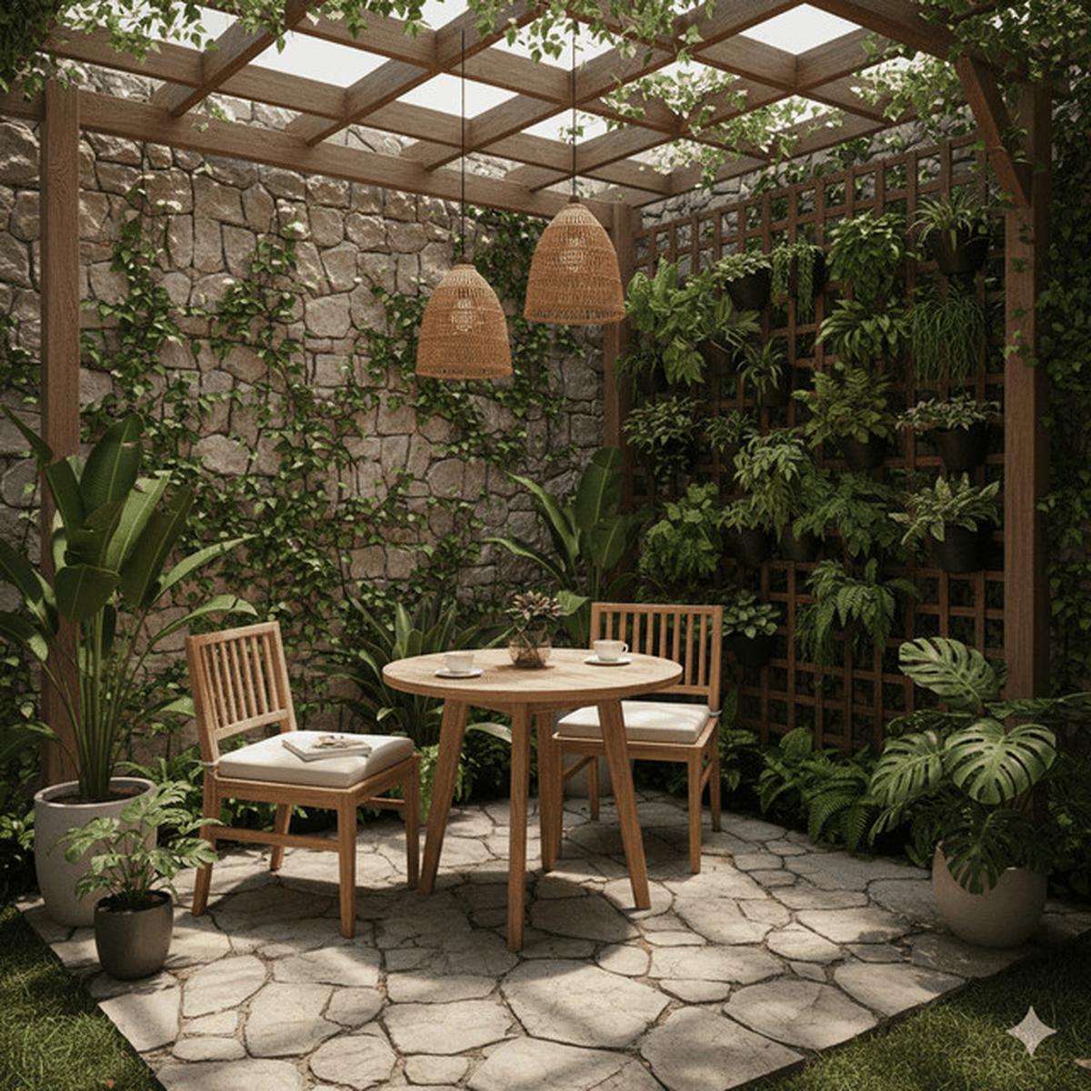 10 Desain Teras Kecil Tapi Estetik Mirip Cafe Mini di Rumah, Estetik Instagramable