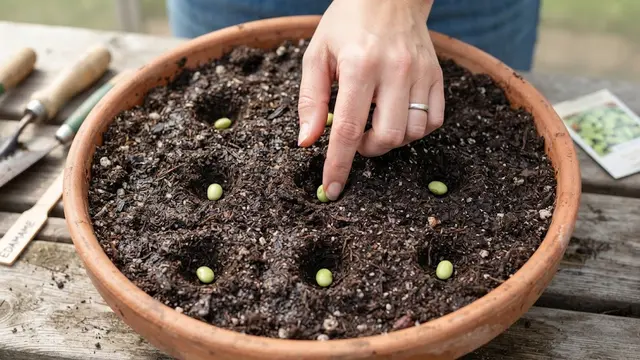 Menanam Biji Edamame di Pot