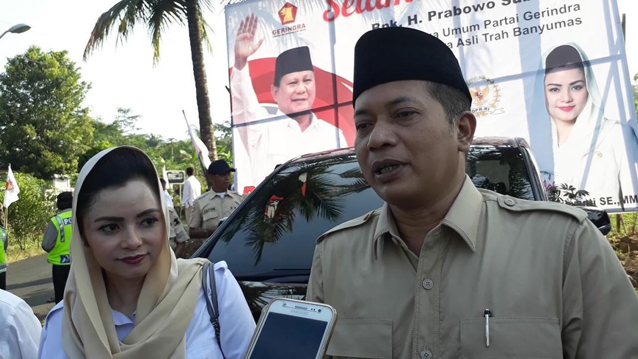 Wakil Ketua Umum DPP Gerindra, Ferry Juliantono dan anggota DPR Fraksi Gerindra asal daerah pemilihan Banyumas-Cilacap, Novita Wijayanti. (Foto: Liputan6.com/Muhamad Ridlo)