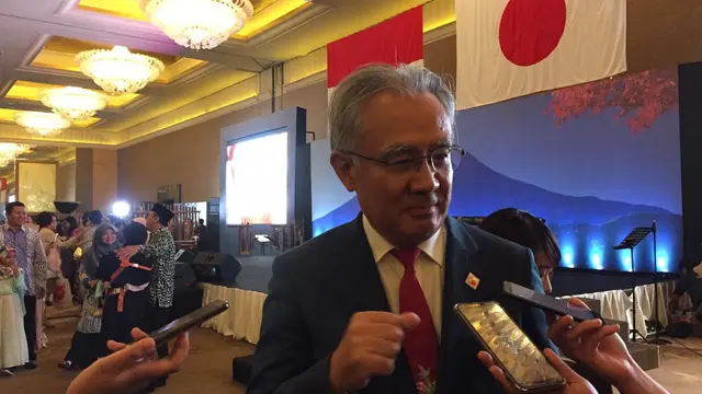 Duta Besar Jepang untuk Indonesia Masafumi Ishii juga menyampaikan rasa belasungkawa yang mendalam atas gempa-tsunami di Donggala, Palu, Sigi dan sekitarnya di Sulawesi Tengah (Liputan6.com/Teddy Tri Setio Berty)