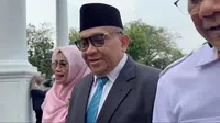 Wakil Sekretaris Jenderal (Wasekjen) Partai Demokrat Afriansyah Noor tiba di Istana Kepresidenan Jakarta, Rabu (17/9/2025). (Liputan6.com/Lizsa)