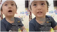 Viral Anak Kecil Menangis Karena Lupa Hafalan Al-Quran. (Sumber: TikTok/ @mawaddahjumronn)