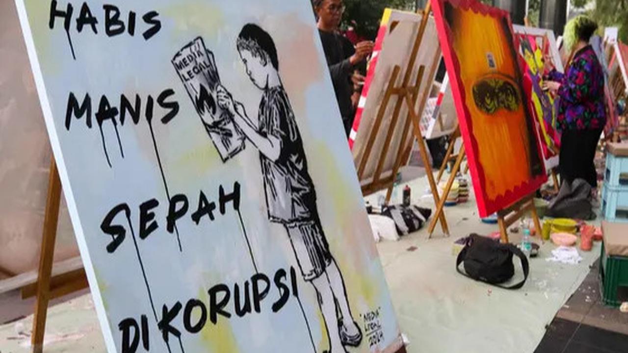 Melalui Guratan Kuas, 20 Seniman Lukis Tumpahkan Kritik Perilaku Korup