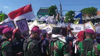 Aksi demo buruh pada Rabu, 2 Oktober 2019 (Foto:Liputan6.com/Dian Kurniawan)