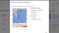 Gempa hari ini, Selasa (4/6/2024) di Indonesia menggetarkan pukul 04:16:11 WIB di wilayah Konawe, Provinsi Sulawesi Tenggara (Sultra). (www.bmkg.go.id)