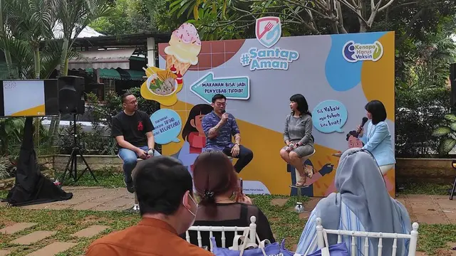 Chef William Gozali dan dr. Vina dalam acara Santap Aman (Istimewa)