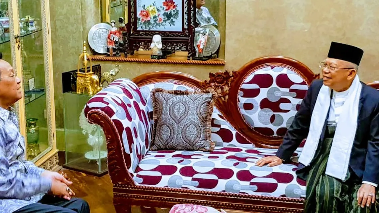 Calon Wakil Presiden Ma'ruf Amin bertemu Sri Sultan Hamengkubuwono X.