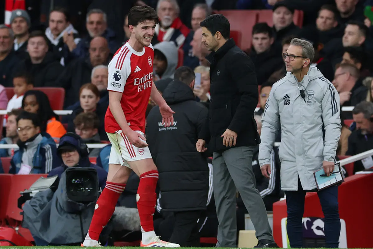 Declan Rice dan Mikel Arteta