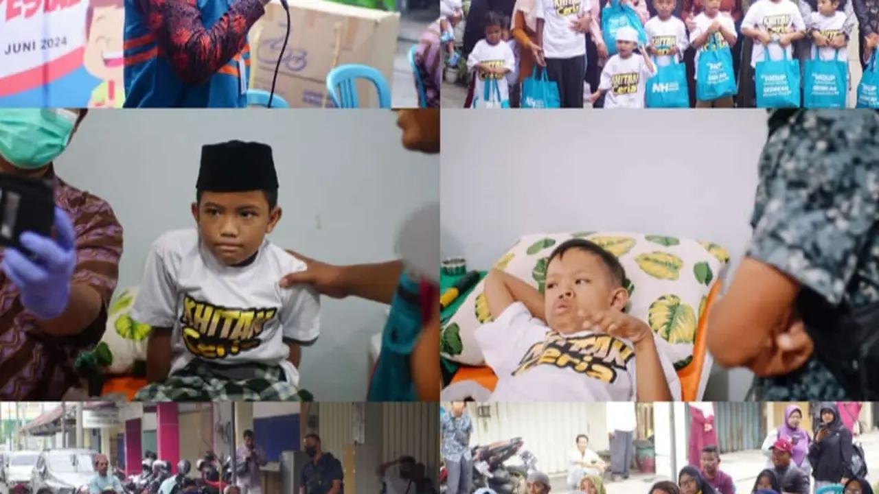 Isi Waktu Libur Semester, Anak-Anak Disabilitas di Sidoarjo Ikuti Khitan Massal