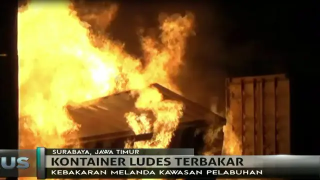 Kebakaran di Pelabuhan Tanjung Perak, 8 Kontainer Hangus