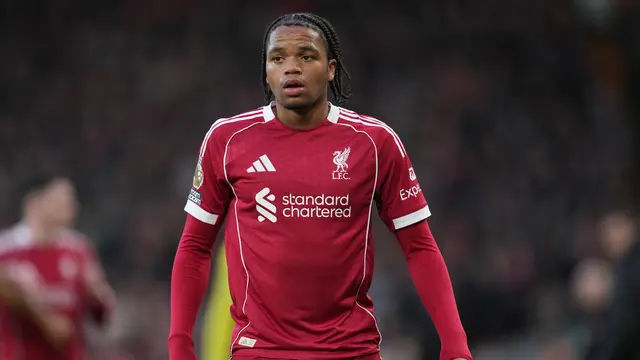Rio Ngumoha ketika bermain di laga Liverpool vs Tottenham di pekan ke-30 Liga Inggris 2025/2026 di Anfield, Minggu (15/03/2026) malam WIB.